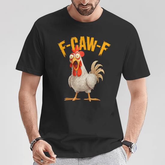 T-Shirt Uomo Winorsar – Stampa Divertente Pollo – Cotone – Manica Corta – Taglie Regolari