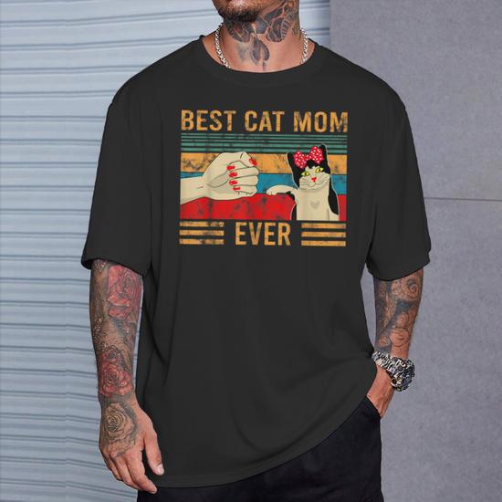 Maglietta Best Cat Mom Ever – Gatto Fist Bump, Divertente Per Appassionati Di Gatti, Regalo Per Mamme Gatto