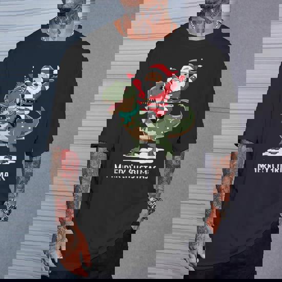 Babbo Saurus Rex Dinosauro Natale Ragazzi Natale T-Rex - Foto 5