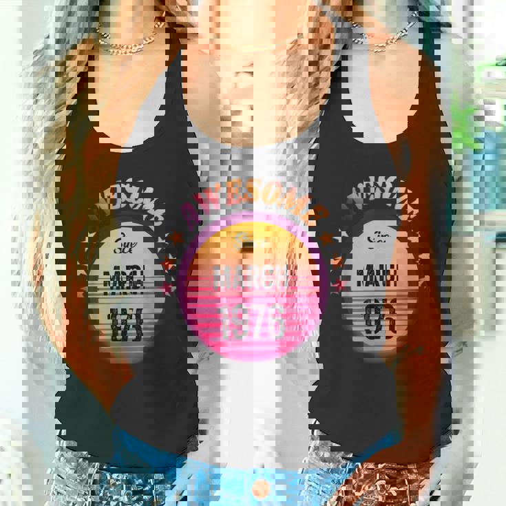 1976年3月から素晴らしい誕生日1976年3月ヴィンテージ。 タンクトップ