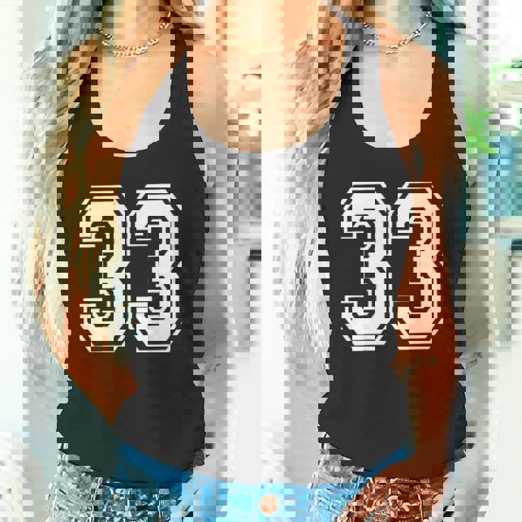 33番のスポーツスタイル。ホワイト。 タンクトップ