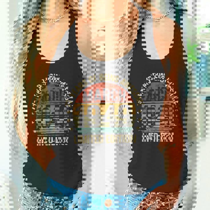 3月の誕生日 Est 1949 限定版 ヴィンテージ 77歳 タンクトップ