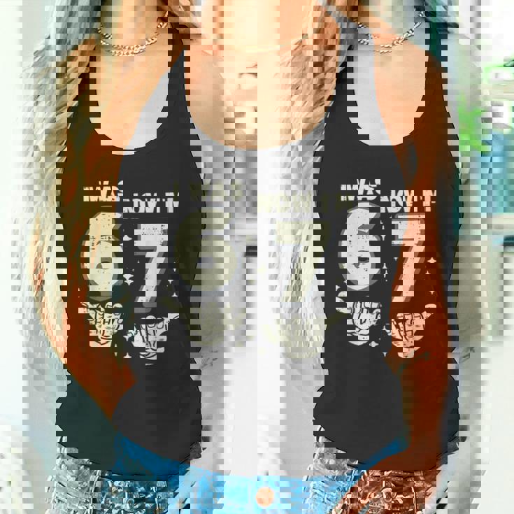 7歳の誕生日 I Was 6 Now Im 7歳 シックスセブン ミーム キッズ タンクトップ