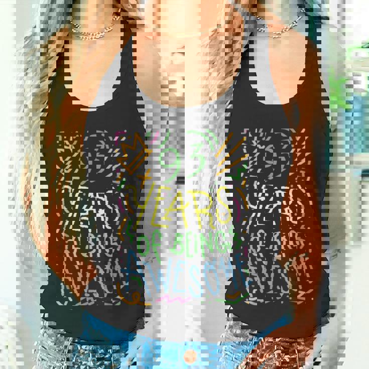 93 Years Of Being Awesome 93歳の誕生日 93歳 タンクトップ