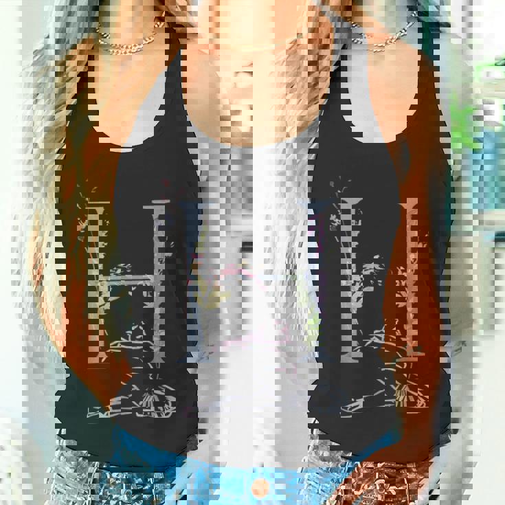 Balla バレリーナ イニシャル 名前 H、ダンス、モノグラム、バレエ タンクトップ