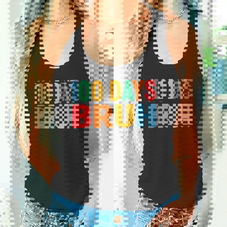 Bruh 100Th Day Ofchool 100 Days Ofchool シャツ キッズ 男の子 タンクトップ