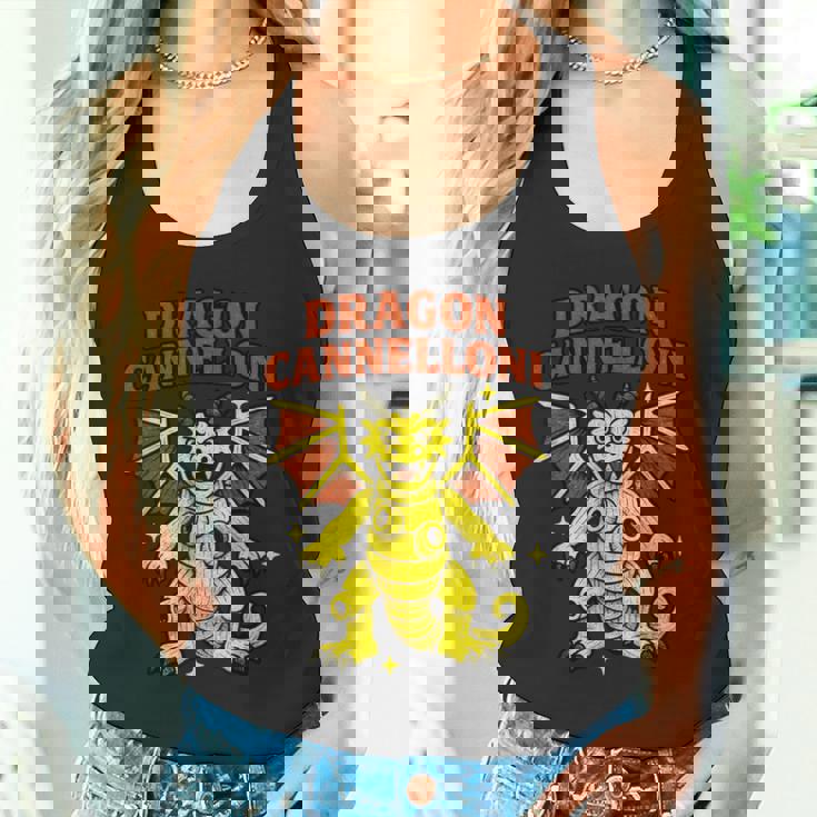 Dragon Cannelloni 面白いイタリアンブレインロットパスタスラングミーム タンクトップ