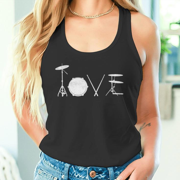 Drummer Love グラフィックドラムセット ドラミングミュージシャン ロックバンド タンクトップ