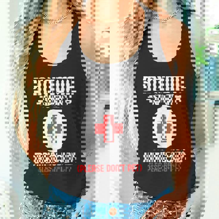 Emotionalupport Drinking Buddy Adultarcastic Humor タンクトップ