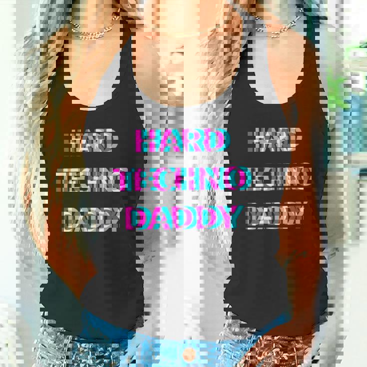 Hard Techno Daddy Edm Electro Music Festival Dad Father Rave タンクトップ