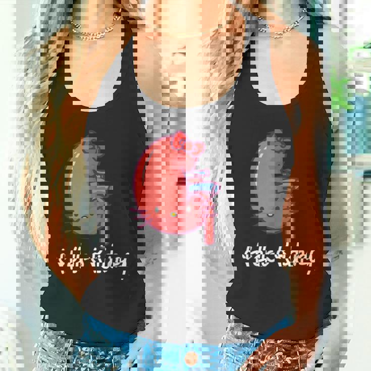 Hello Kidney おもしろ お医者さんへの感謝を示す タンクトップ