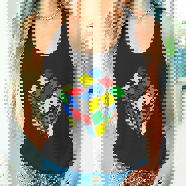 Impossible Rubik Rubix キューブポケット レトロ ゲームボーイ タンクトップ