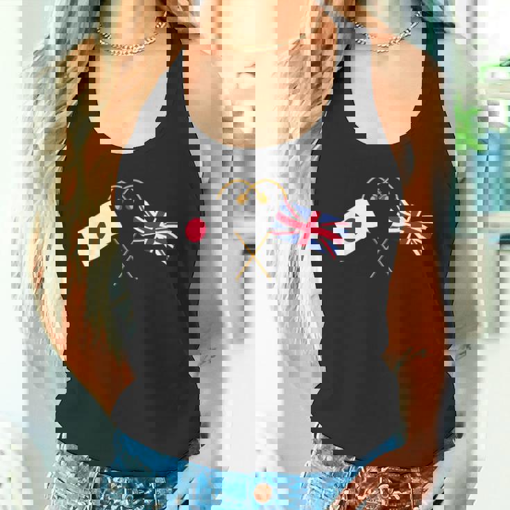 Japanese Flag British Flag 英国遺産 イングリッシュルーツ 日本の国旗 イギリスの国旗 タンクトップ