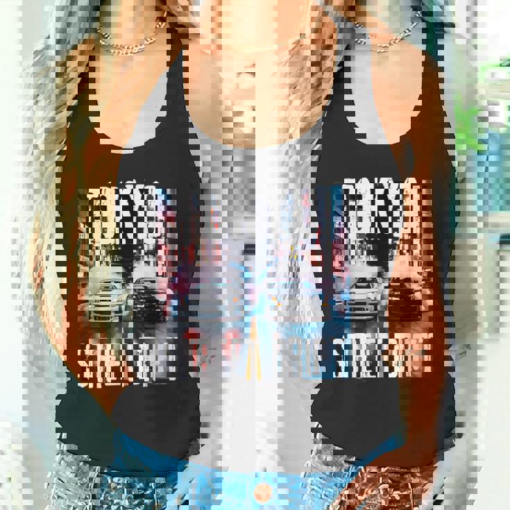 Jdm日本人ドリフトレースカー2台 東京ストリートドリフト夜 タンクトップ