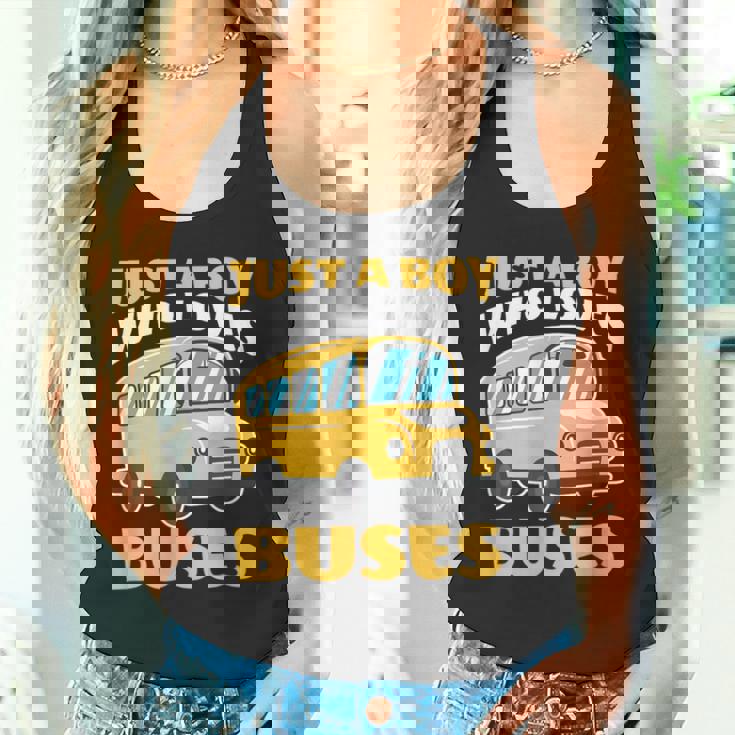 Just A Boy Who Loves Buses バス愛好家 バス愛好家 名言 タンクトップ