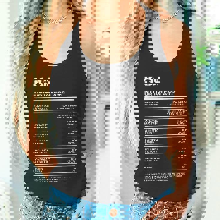 Koji 栄養成分表示 タンクトップ