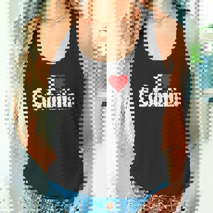 I Love Heart コロンビア 南アメリカ ボゴタ コロンビア文化 タンクトップ