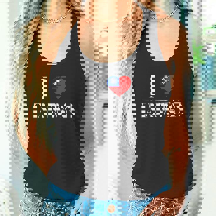 I Love Heart 台湾国旗 台湾 台湾 プライド Roc 台北 タンクトップ