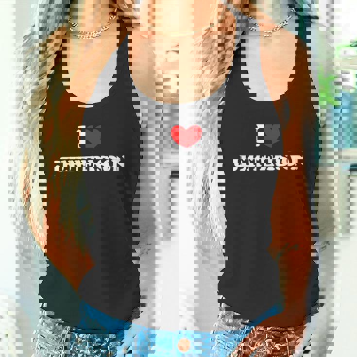 I Love Jefferson 私は愛する Jefferson タンクトップ