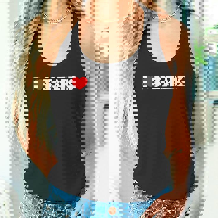 I Love ハート Brains タンクトップ