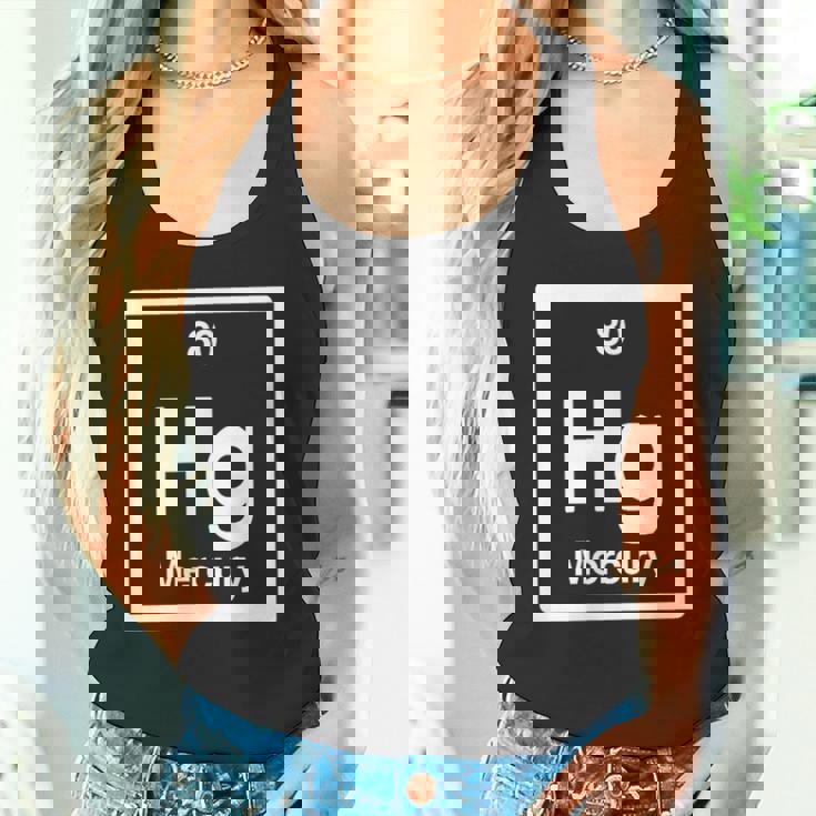 Mercury Hg 元素周期表 サイエンスギフト タンクトップ