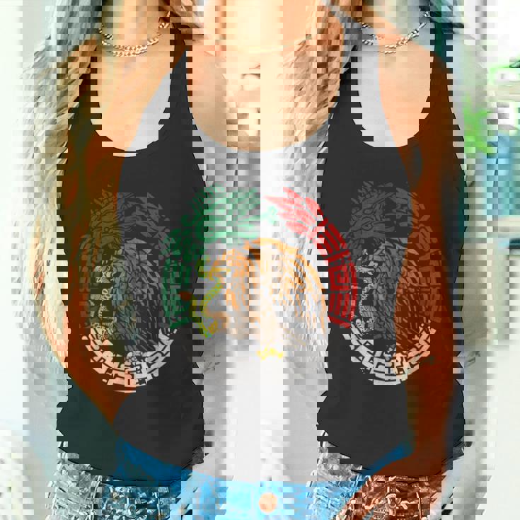 Quetzalcoatl ウロボロス アステカ 羽つき 蛇 メキシコ国旗 タンクトップ