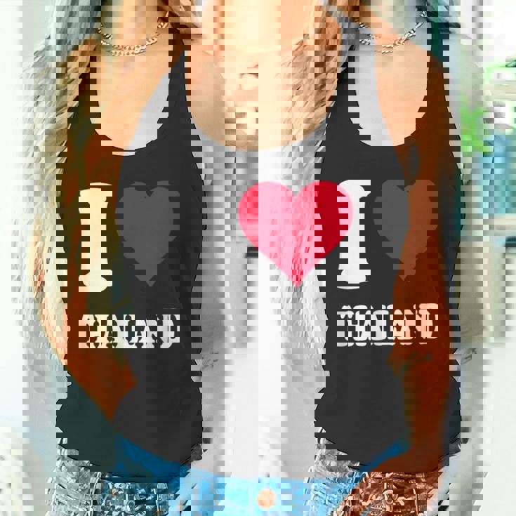 Red Heart I Love Thailand タンクトップ