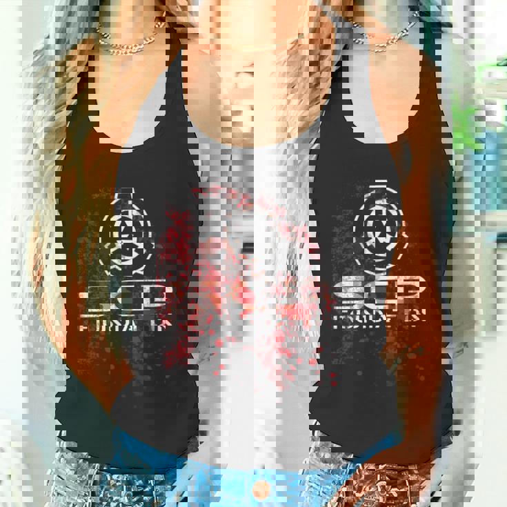 Scp、財団、血で 長袖tシャツ タンクトップ