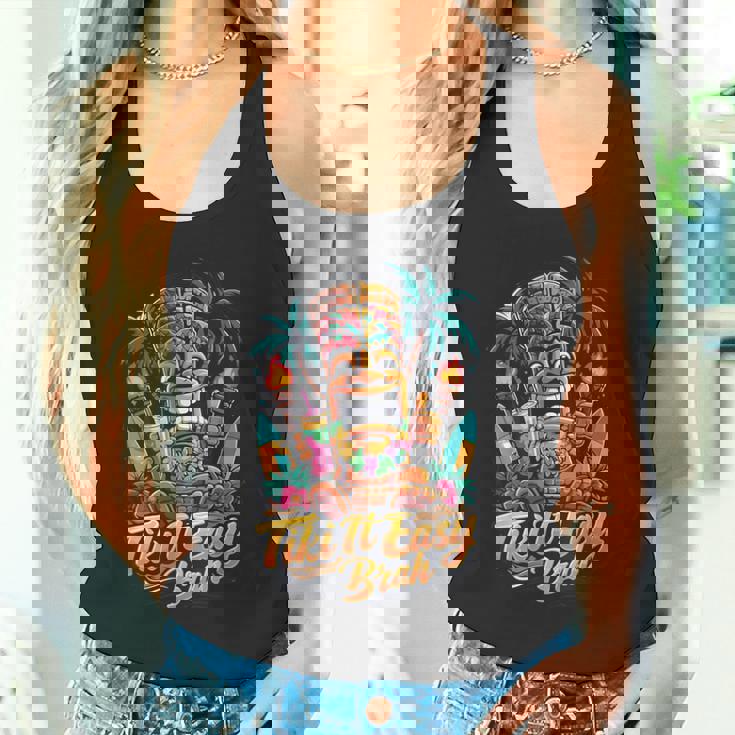 Tiki It Easy Brah トロピカル ティキ パーティー アイランド フィエスタ タンクトップ