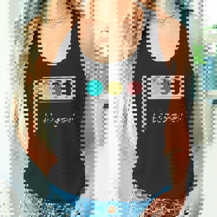 Traffic Light It's Green 信号機 メンズ レディース おしゃれ ユニーク おもしろ タンクトップ