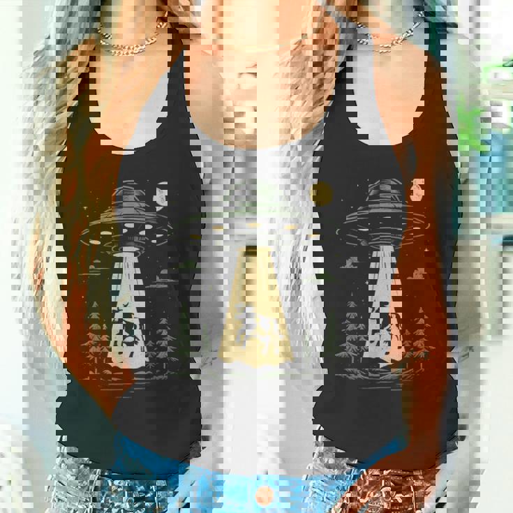 Ufo 牛誘拐デザイン タンクトップ