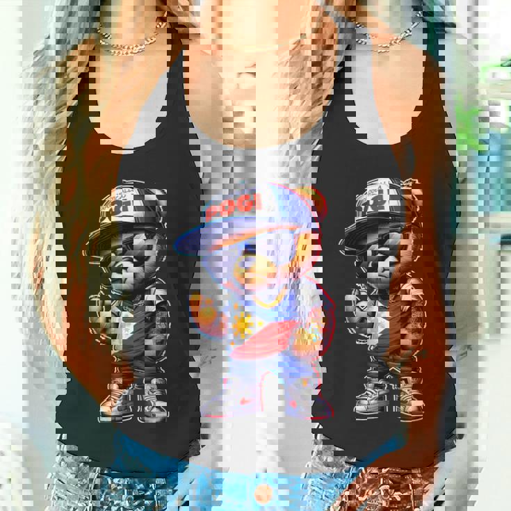 Unapologetically Pogi フィリピン国旗テディベア タンクトップ