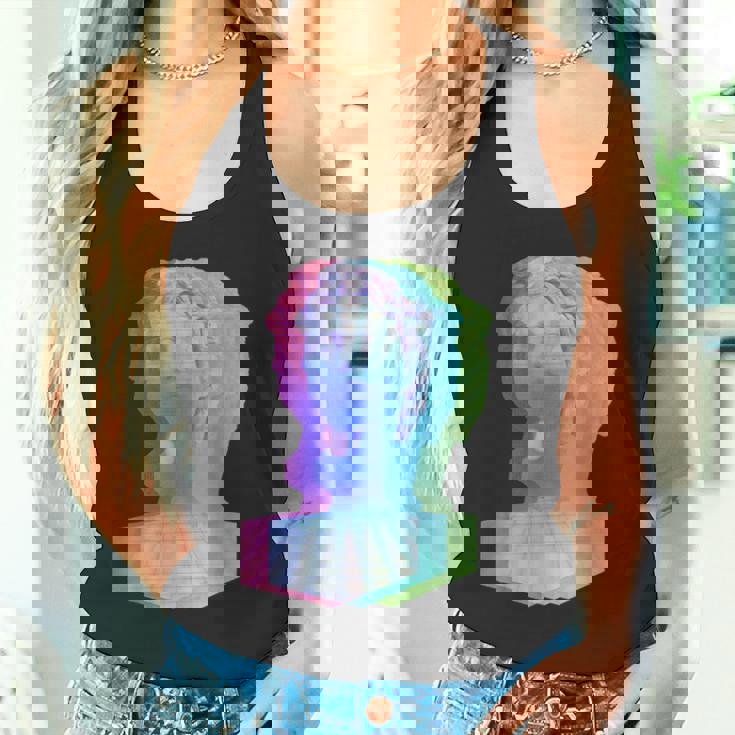 Vaporwave シュールグリッチアートシャツ タンクトップ