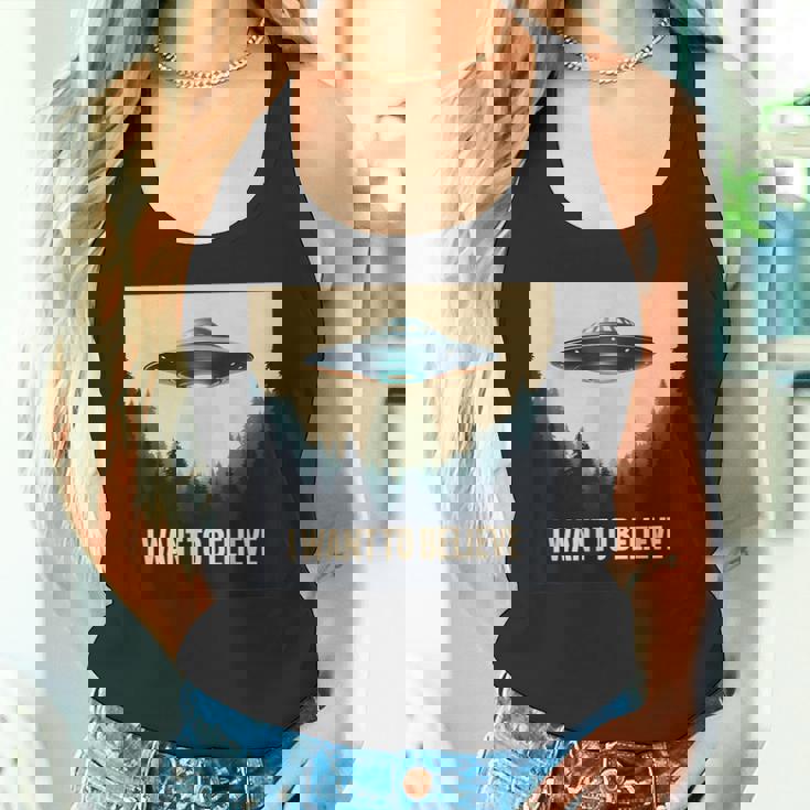 I Want To Believe ヴィンテージ Ufo エイリアン クラフト 夢の出会い タンクトップ