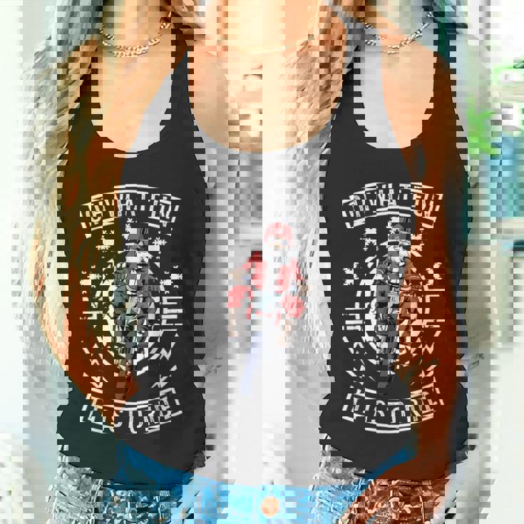 Weihnachten Motorrad Mannanta Biker Weihnachtsmann Tank Top