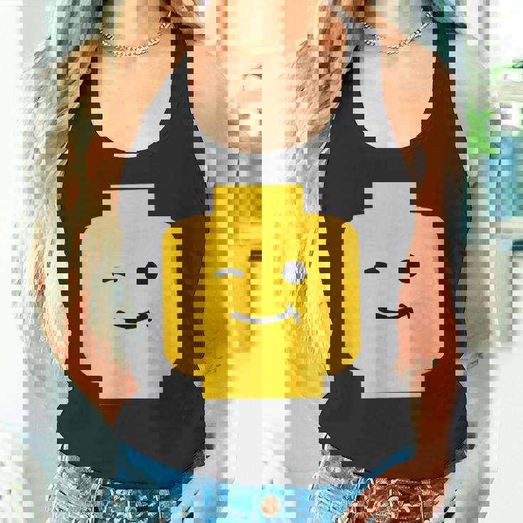 Winking Winky Face ミニフィグ ブリックトイtシャツ タンクトップ