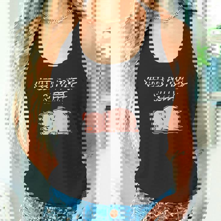 おやすみになる豚のパジャマデザイン タンクトップ