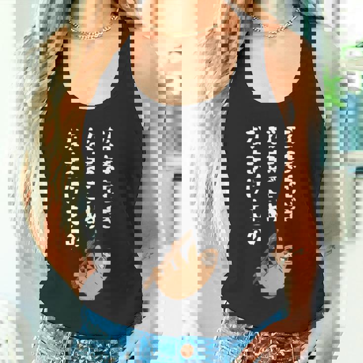 なまむぎなまごめなまけもの 早口言葉 ナマケモノ 面白い 可愛い なまけもの 動物好き 長袖tシャツ タンクトップ