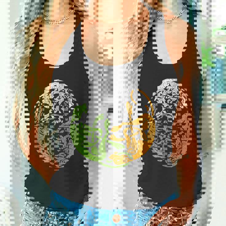 アイルランドデザイン ケルト犬＆旗トリコロールアイルランド タンクトップ