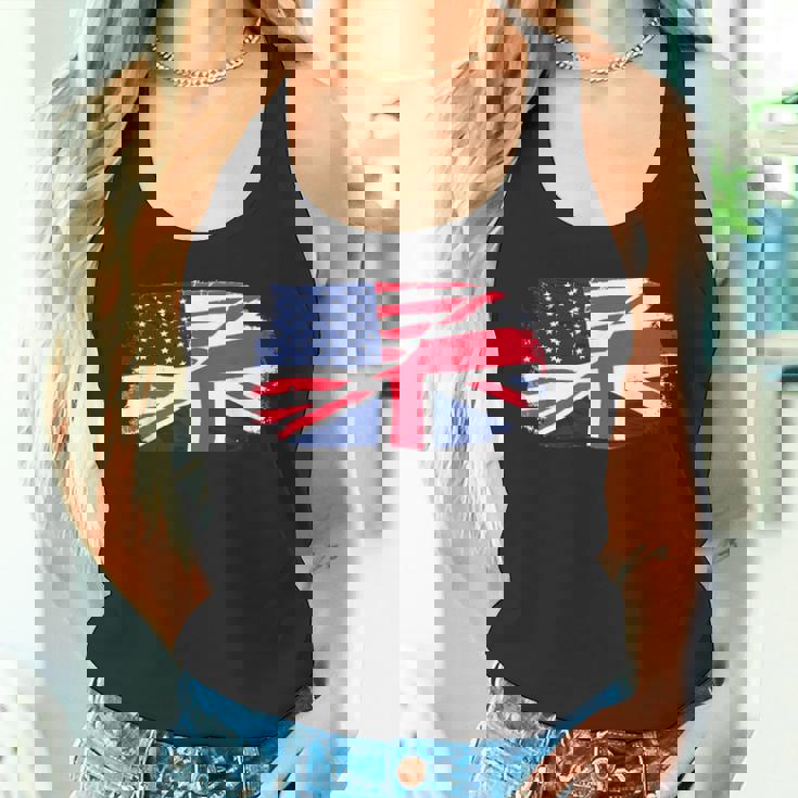 アメリカの国旗-ユニオンジャック-イギリスの国旗 Usa Flag Union Jack Uk Flag タンクトップ