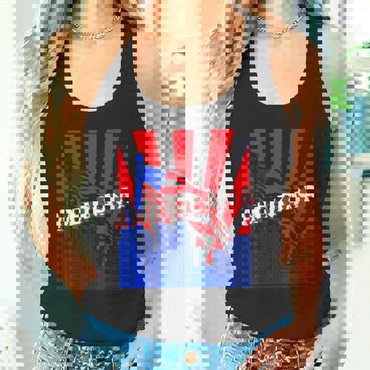 アメリカーナ、都市、旗、Bjj、柔術、Mma、ファイティング、ボックス。 タンクトップ