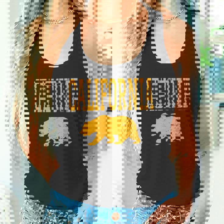 アンティーク調カリフォルニアゴールデンベア。 タンクトップ