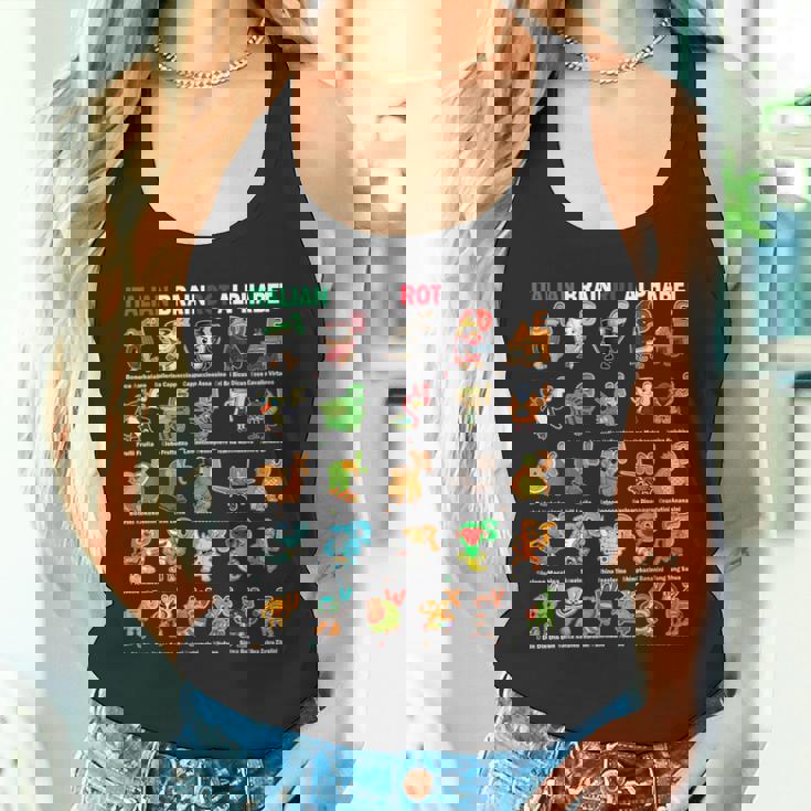 イタリアンブレインロットアルファベットキャラクター おもしろミーム タンクトップ