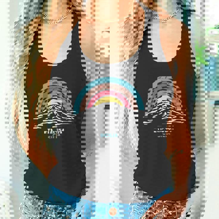 エトナ山火山 パレルモ シチリア島を訪問 イタリア ハイキングギフト タンクトップ