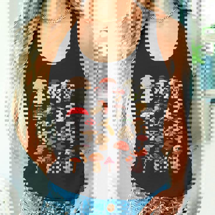 キッズ キノコ コラージュ 菌類 タンクトップ