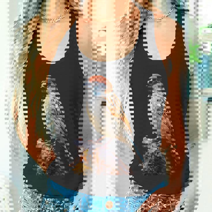 ギフト現実的なスズメ自然木鳥 タンクトップ