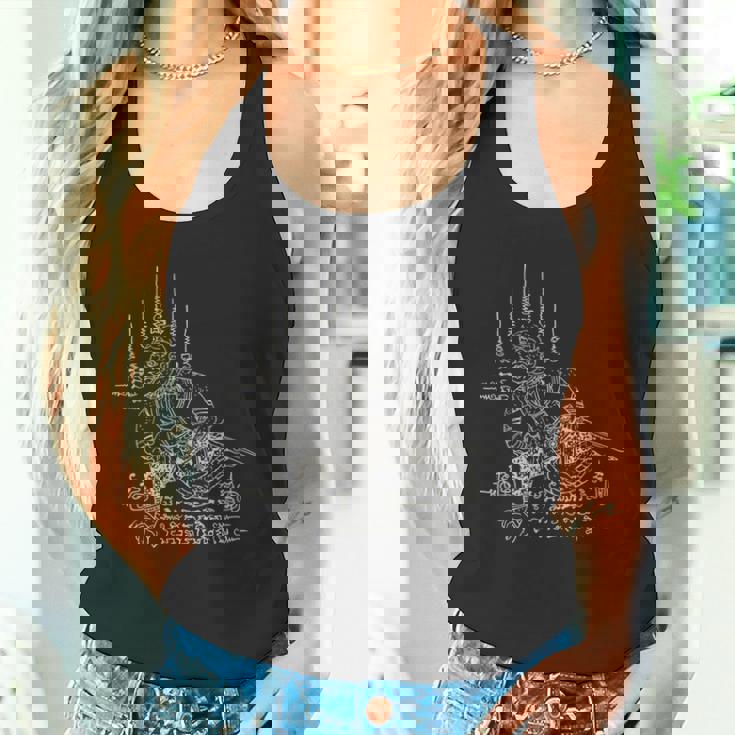 サックヤントタイタトゥーハヌマーン神話ヤントラタイギフト タンクトップ