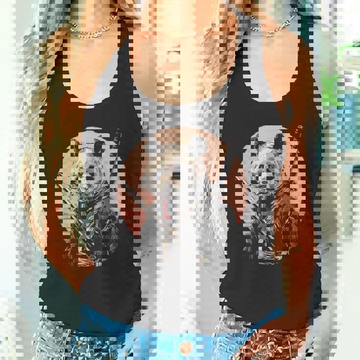 サムライパンダ 作品 日本美術 日本の忍者 パンダ タンクトップ