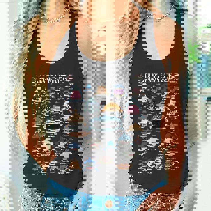 サメの種類 面白いサメの顔 サメの恋人 キッズ 先生 長袖tシャツ タンクトップ