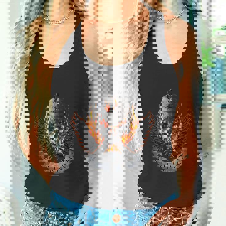 シナーヘビーメタルフライングv 長袖tシャツ タンクトップ